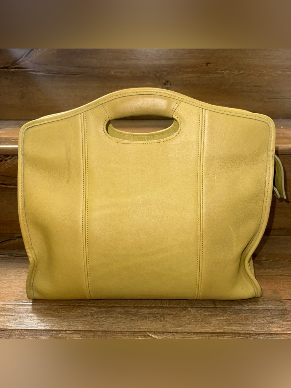 VINTAGE RARE COACH LIME GREEN ZIP TOP SHOPPER 9995 WITH STRAP